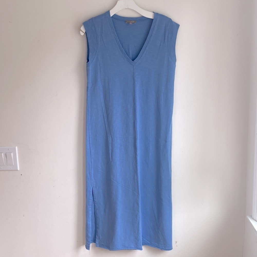 NWOT Lilla P blue v-neck dress